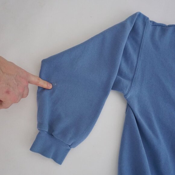 Vintage M&C Sportswear Blue w Daisy Dove Heart Star Crewneck Sweater Xl - Picture 8 of 11